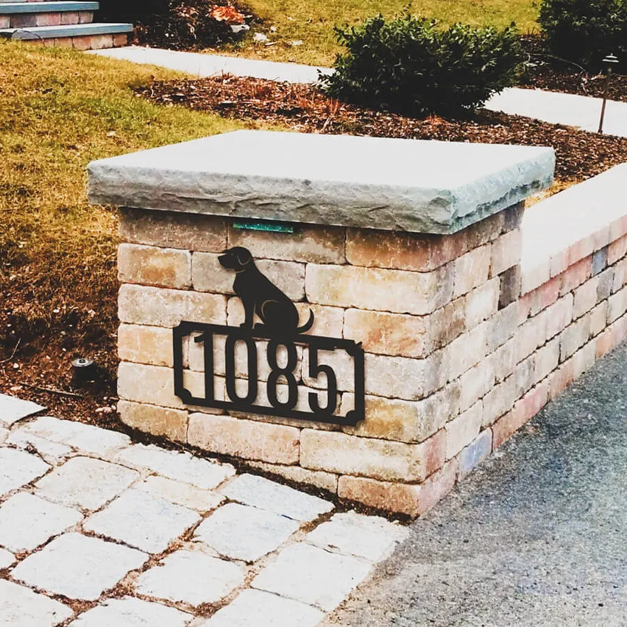 Labrador Home Number Monogram