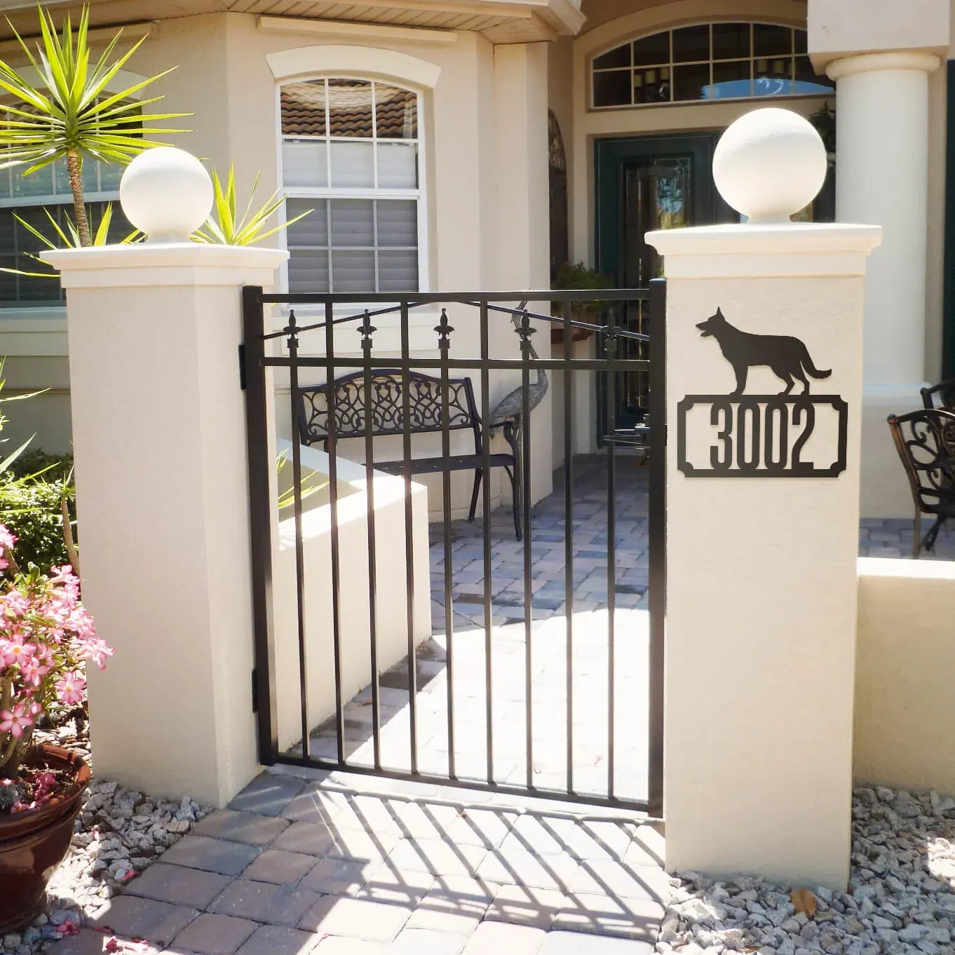 German Shepherd Home Number Monogram