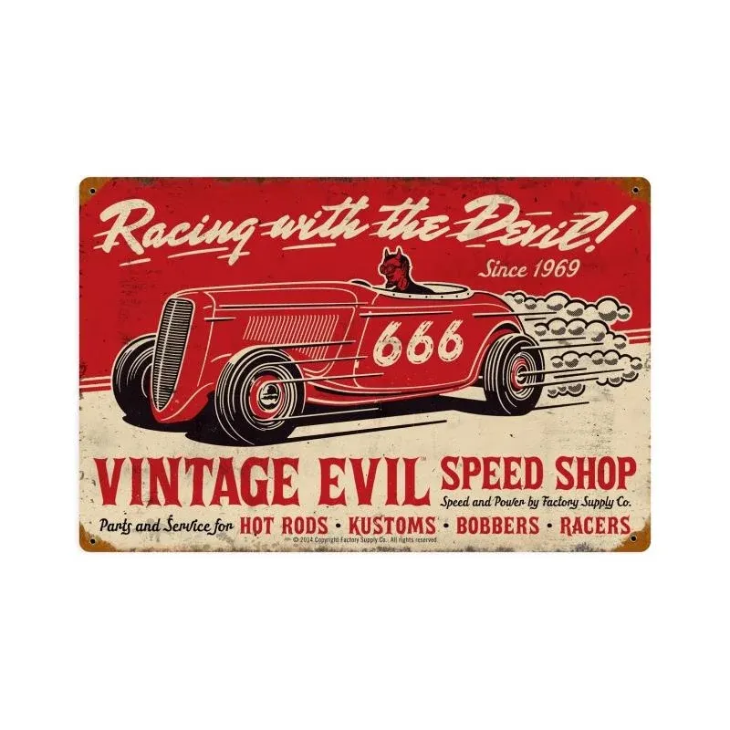 FSC023 – Vintage Evil Racing Devil Vintage Sign
